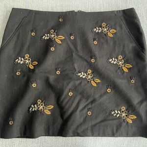Loft wool jeweled skirt - never worn